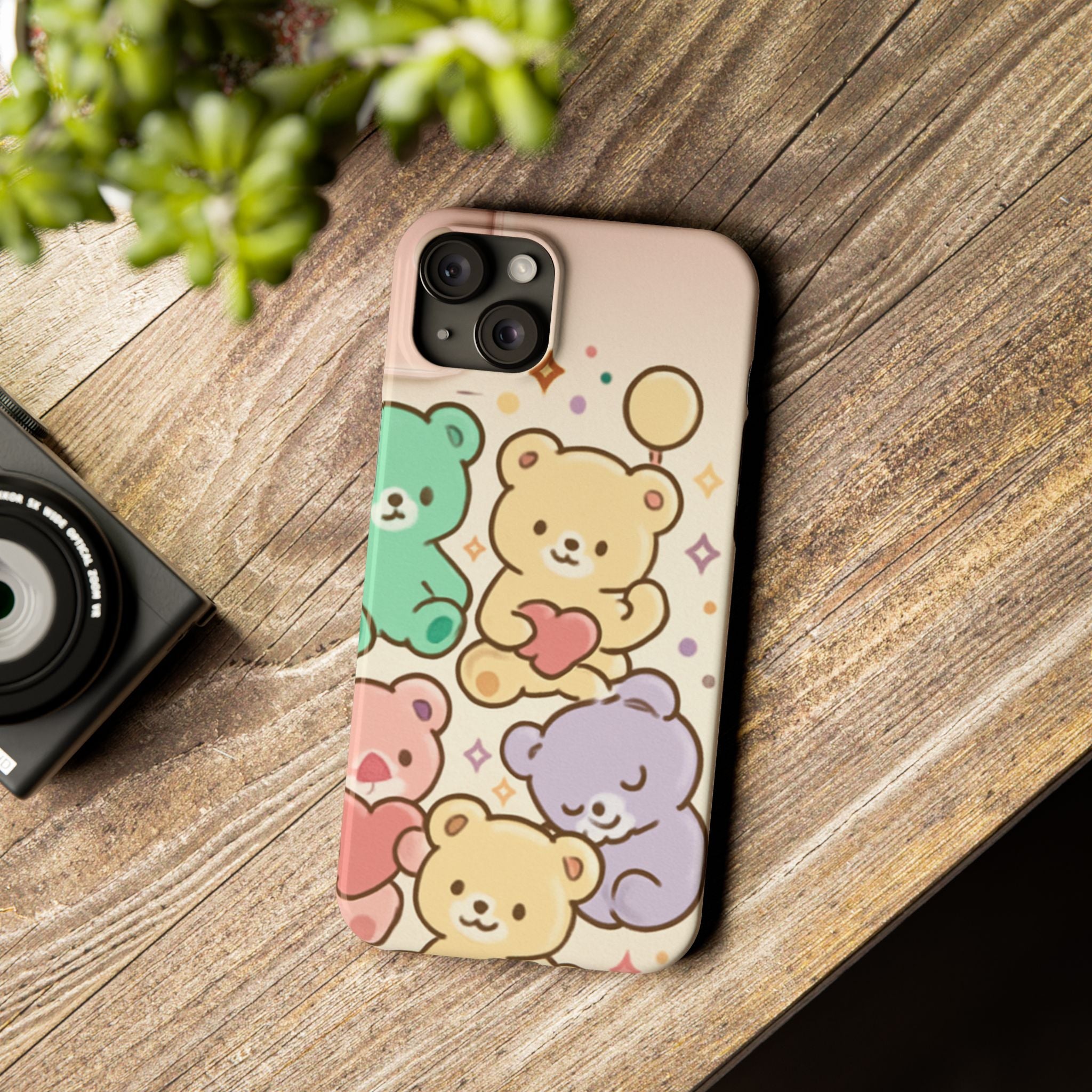 Cute Bear Slim Phone Case